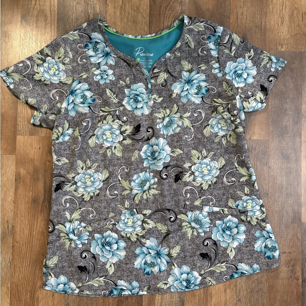 Large healing hands scrub top